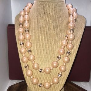 Charter Club Vintage style pink pearl necklace